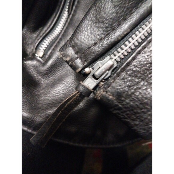 Harley Davidson Women's Leather Jacket Size Small Black Motorcycle Biker Zip Up - Picture 12 of 12